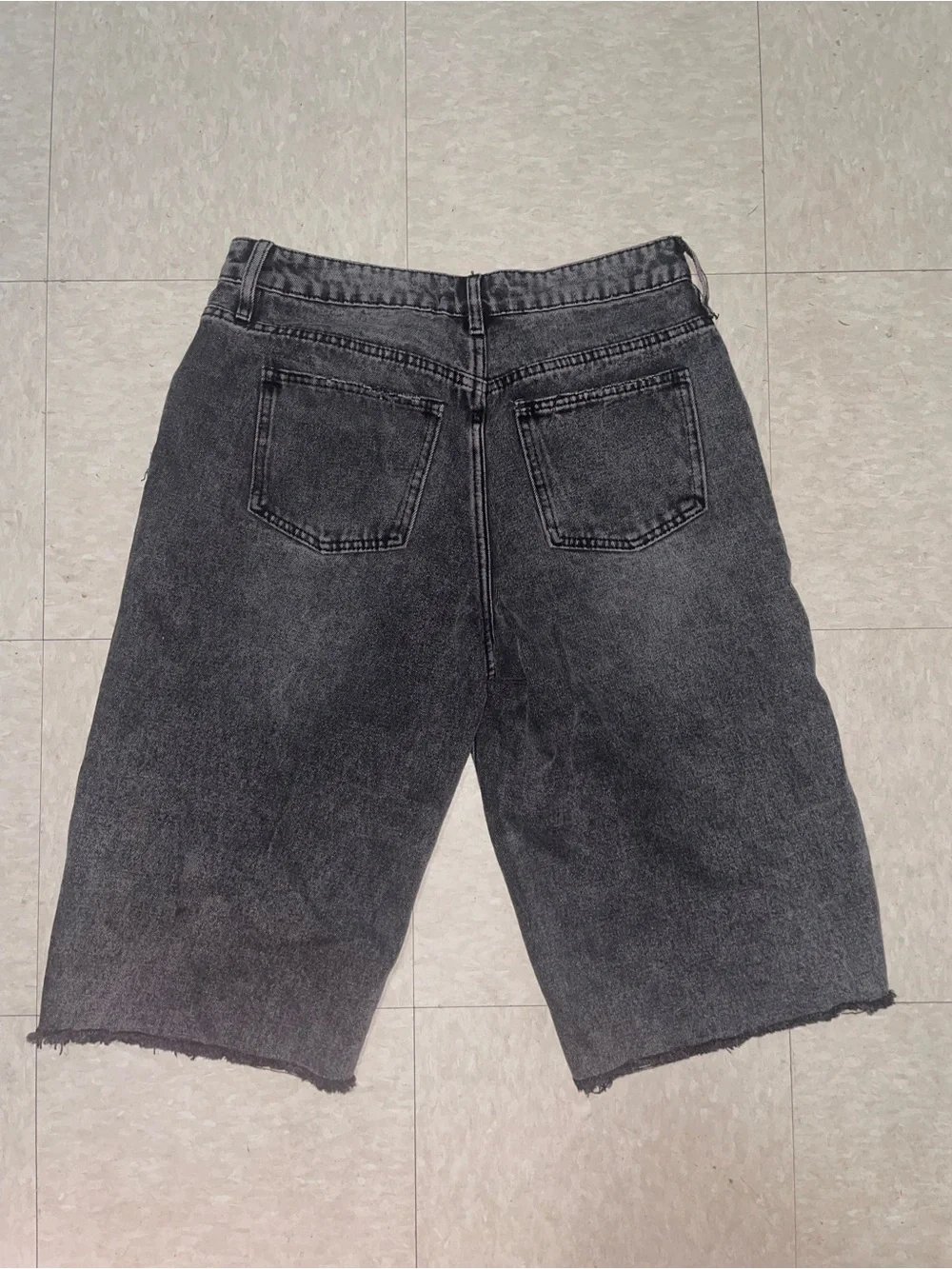 Black Denim Jorts